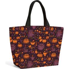 Purple Totes & Shopping Bags Warren Reed Wicked Witches Bubbling Cauldrons Beach Shopper Tote Bag Purple