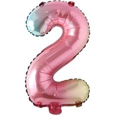 Reians Number Balloons 16" Gradient Rainbow 2