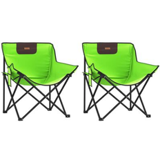 vidaXL Camping Chairs With Pocket Foldable 2 Pcs