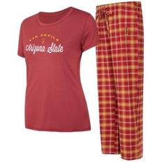 Gold - Women Sleepwear Concepts Sport Women's Maroon, Gold Arizona State Sun Devils Arctic T-shirt and Flannel Pants Sleep Set Maroon, Gold Maroon/Gold