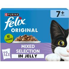 Felix Cats Pets Felix ORIGINAL Senior Mixed in Jelly Wet Cat Food 12x85g