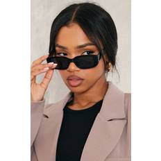 Sunglasses PrettyLittleThing Slim Rectangular Sunglasses, Black One