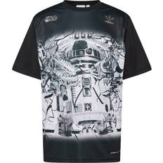 Adidas Funktionsshirt 'Star Wars Nanzuka' grau schwarz weiß