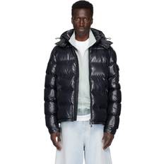 Moncler L Jackets Moncler Navy Maya Short Down Jacket