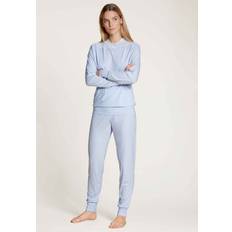 Schlafanzüge Calida Elegant Dreams Pyjama With Cuff Lightblue