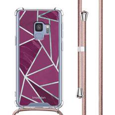 Samsung Galaxy S9 Handyhüllen iMoshion Bordeaux Graphic Design Case with Strap for Galaxy S9