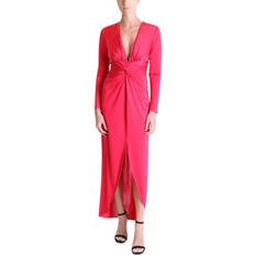 Julia Jordan Women's Plunge V-Neck Draped Maxi Dress Red