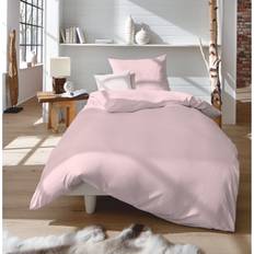 Fleuresse Uni-Colours Cotton 200 TC Set Duvet Cover Pink
