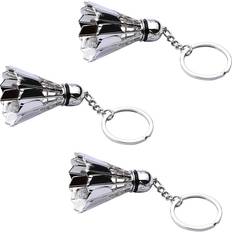 Tlily 3X Metal Badminton Key Chain Badminton Tournament Souvenir Key Chain