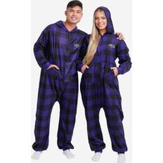 Unisex Pajamas Foco Baltimore Ravens Plaid One Piece Pajamas