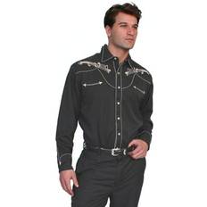 Gold Shirts Scully Men's Legends Poly/Rayon Blend Snap-Front Shirt, Gold Embroidery Music Notes