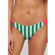 Superdry Swimwear Superdry Low Leg Bikini Bottoms Green Stripe