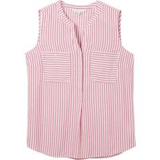 Viskose Blusen Tom Tailor Bluse pink weiß