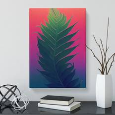 17 Stories Watsons Fern Leaf Vaporwave Framed Art