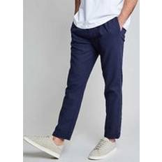 Cargo Trousers - Linen Threadbare Men's 'Blaster' Linen Trousers Navy Luxe