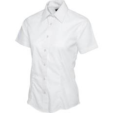 UC712 Ladies Poplin Half Sleeve Shirt COLOUR: White