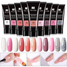 Nee Jolie Polygel Naglar 15g Välj färg! MultiColor 12 Glitter