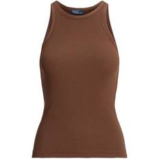 Polo Ralph Lauren M Tank Tops Polo Ralph Lauren Ribbed Cotton Tank Top Woman Tank top Brown Cotton