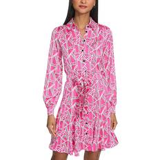 Robe portefeuille - Rose Robes Belted Shirt Dress