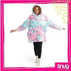 Snug Oversized Hooded Fleece Dye Blankets