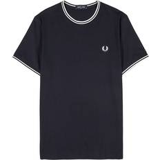 Fred Perry Natural T-shirts Fred Perry M1588 Navy Cotton T-shirt