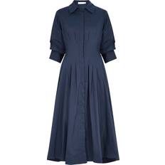 Jonathan Simkhai Jazz Navy Cotton-blend Shirt Dress