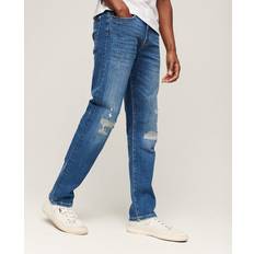 Superdry Jeans Superdry Schmale gerade geschnittene Jeans aus Bio-Baumwolle Bleu