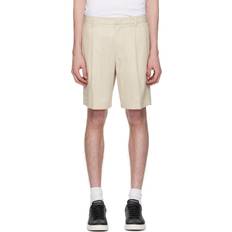 Emporio Armani Beige Shorts Emporio Armani Beige Pleated Shorts SILVER CLOUD IT