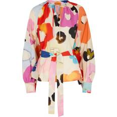Vianna Printed Belted Blouse Multicoloured