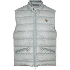 Men - Silver Vests Moncler Gui Quilted Shell Gilet Silver 6, Men's Designer Gilet, Male