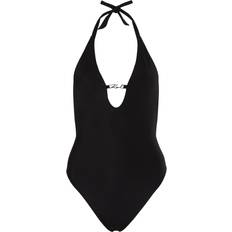 Swimsuits Karl Lagerfeld Signature glitter-embellished swimsuit women Polyamide Black