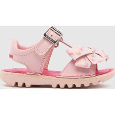 Leather Sandals Children's Shoes Kickers Bow Leather Sandal, Pink, Younger