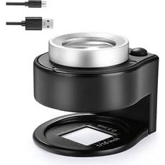 Magnifiers & Loupes Spactz 30X Loupe Magnifier with 6 LED Lights, Rechargeable Portable Desktop Metal Jewelers Loupe, Magnifying Glass with Light