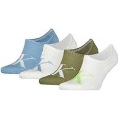 Calvin Klein Blue Socks Calvin Klein Mens Green/blue Branded Pack of Four Stretch Organic Cotton-blend Socks GREEN/BLUE