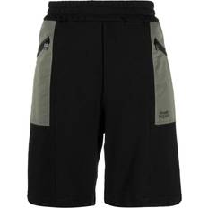 Alexander McQueen Men Shorts Alexander McQueen Two-Tone Elasticated Track Shorts - Black