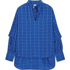 Day Birger Et Mikkelsen Mae Blue Checked Woven Blouse