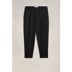 Ami Paris Trousers Ami Paris Black Carrot-Fit Oversized Trousers BLACK/001