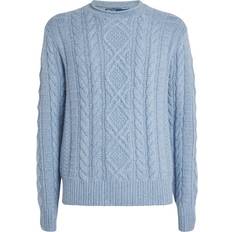 Linen Jumpers Polo Ralph Lauren Cotton Cable-Knit Sweater blue