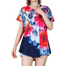 Florals - Women Shirts Women's Tie-Dye Floral Shirt NPolar Womens Tie-Die Floral Shirt R Red