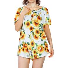 Women - Yellow Shirts Women's Tie-Dye Floral Shirt NPolar Womens Tie-Die Floral Shirt Y Yellow