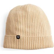 Emporio Armani Beige Accessories Emporio Armani Ribbed Beanie beige