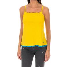 Yellow Tank Tops Armand Basi Womenss ruffled tank top ADM0097 Yellow Cotton