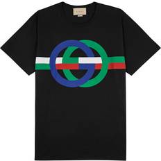 Gucci Tops Gucci GG Logo-print Cotton T-shirt Black