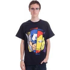Faces Split T-Shirt Schwarz