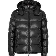 Moncler Maya Black Hooded Quilted Shell Jacket 6, Men's Designer Shell Jacket, Male