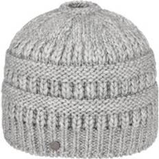 Lierys Knit Alpaca Beanie with Ponytail Hole light grey One