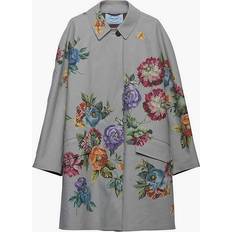 Prada Coats Prada Gardenia Print Coat metallic