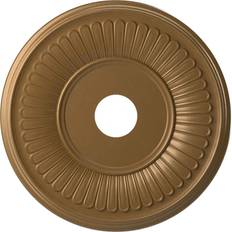 Moulding & Millwork Ekena Millwork OD 3-1/2" ID P Berkshire Thermoformed Medallion Fits Canopies to 8-3/8", Metallic Gold Rush