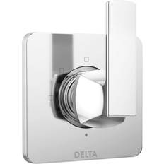 Delta T11837 Velum Three Function Diverter Valve Trim Less Rough-In Valve Two Independent Positions One Shared Position Chrome Showers Diverter