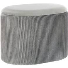 Samt Fußhocker Beliani + Pouf, Richland Fußhocker